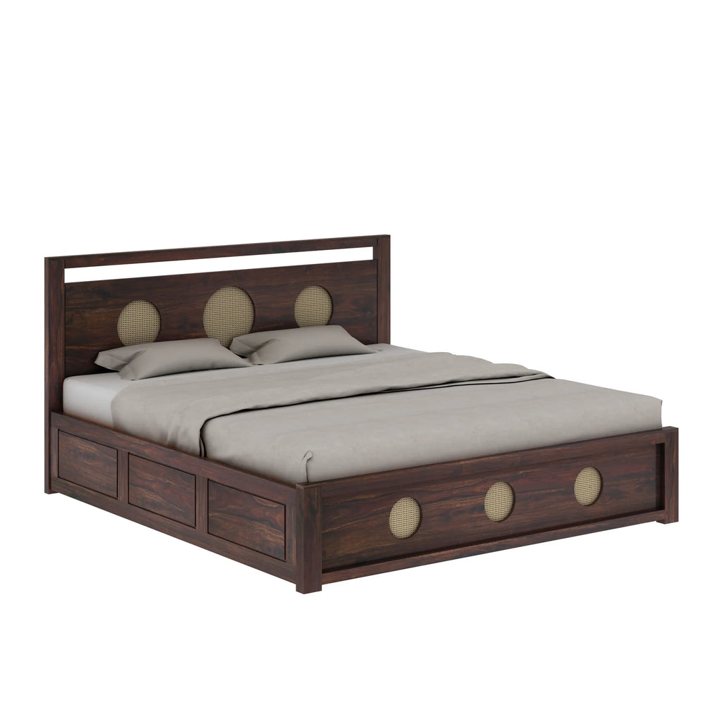 Tierra Sheesham Bed With Box Storage - 3 Years Warranty