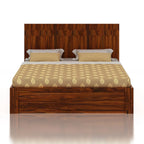Viston Solid Sheesham Wood Bed with Box Storage - 3 Years Warranty
