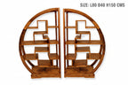 Rjart Solid Wood Cube Arch Bookcases