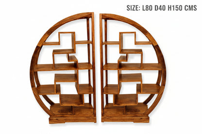 Rjart Solid Wood Cube Arch Bookcases
