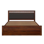 Rjart Sheesham Solid Wood Bed In Hydraulic Storage Bed In Honey Oak Finish