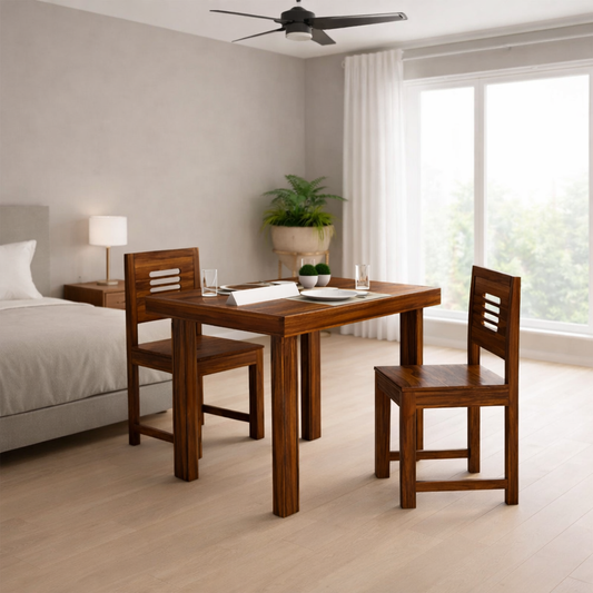 Kairox Sheesham 2 Seater Dining Set - 3 Years Warranty