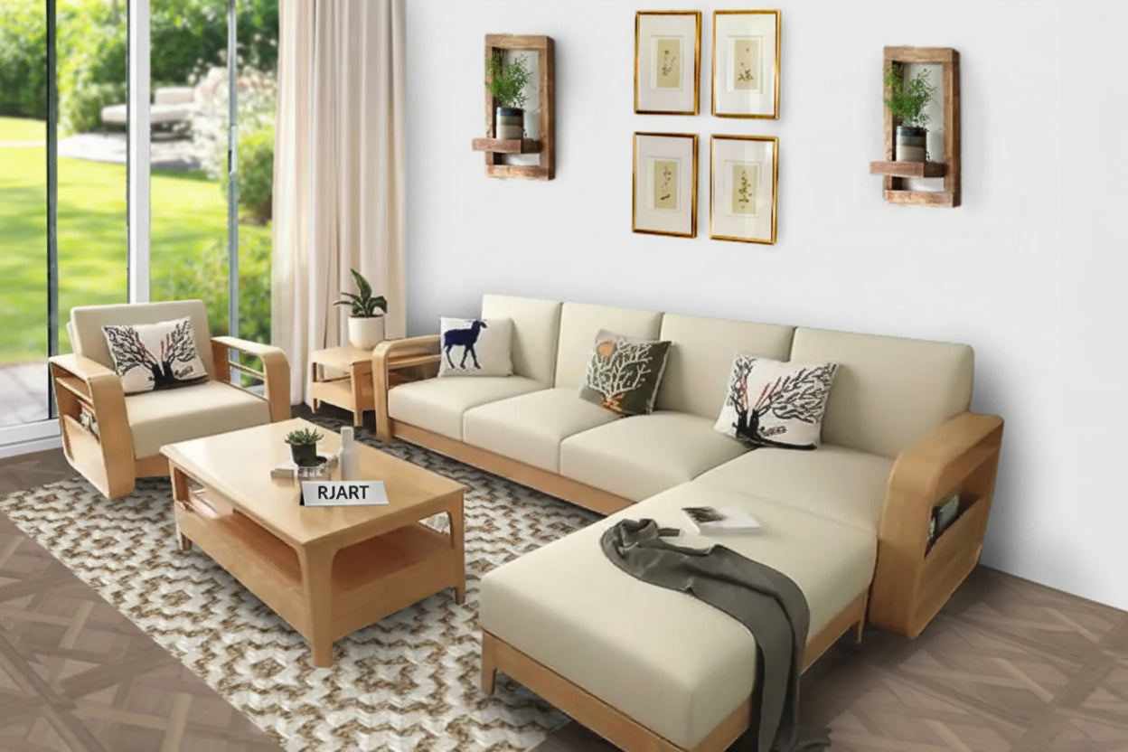 Rjart L Shape Sofa Modern sofa Design 4 seater+1 seater ottoman