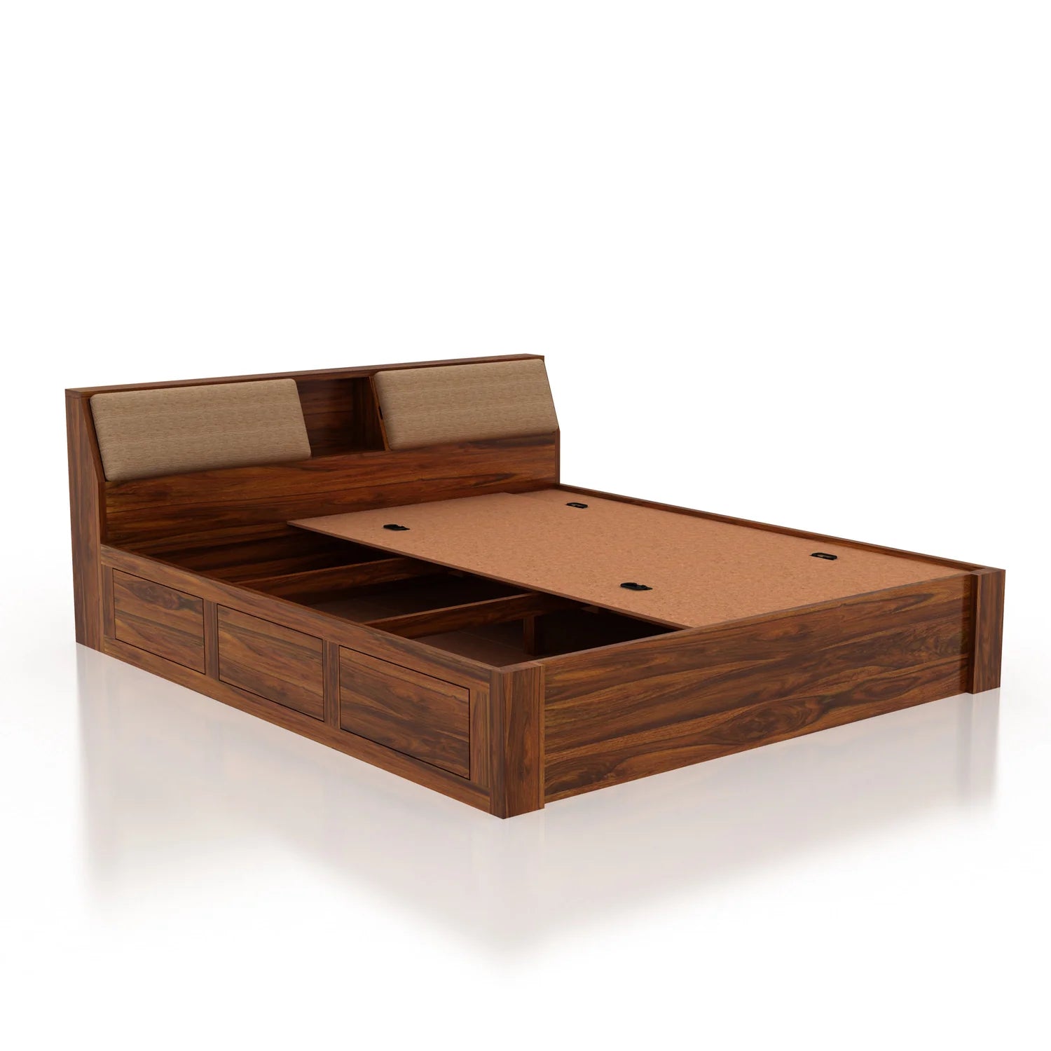 Imperial Solid Sheesham Wood Bed with Box Storage - 3 Years Warranty