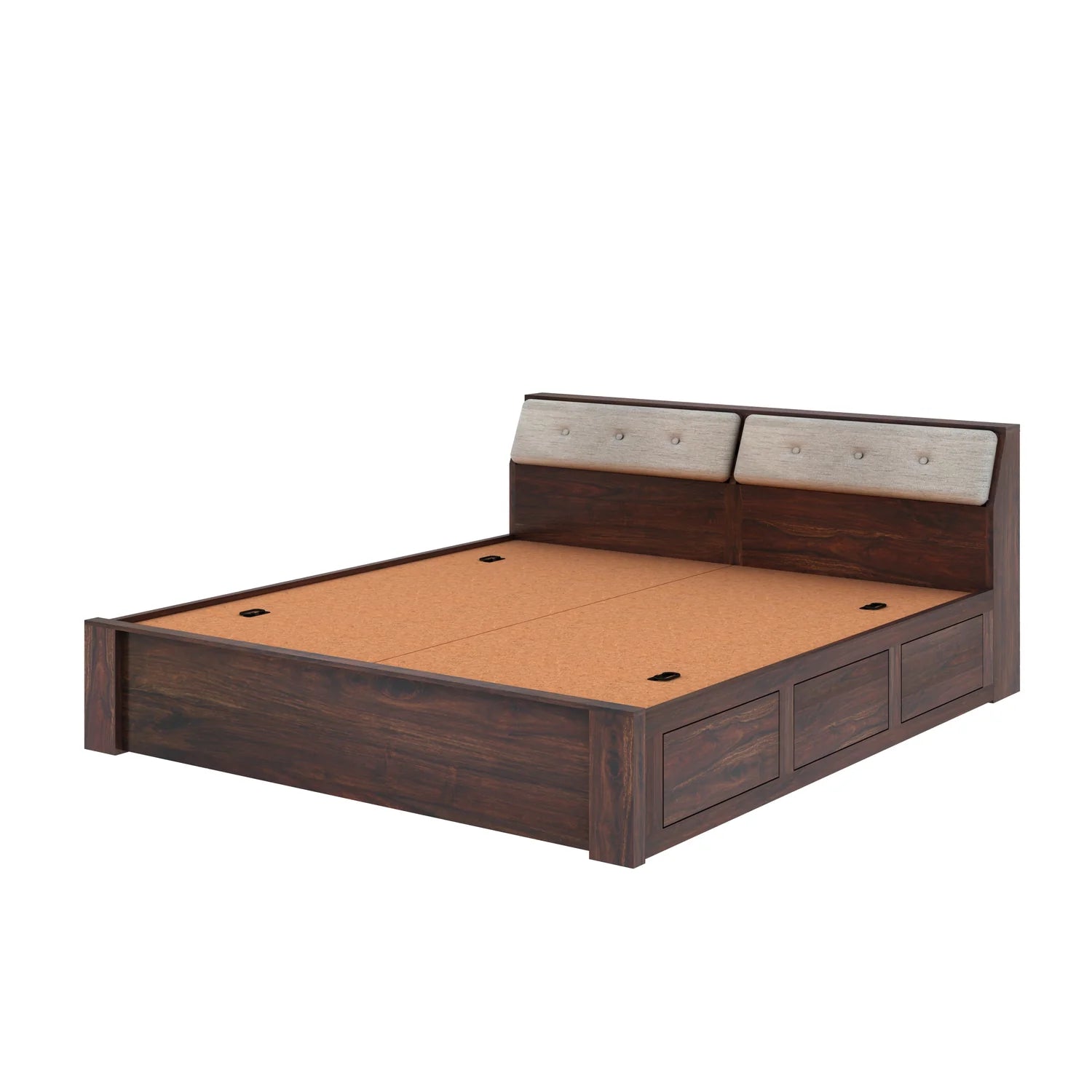 Sevilla Solid Sheesham Wood Bed With Box Storage - 3 years Warranty
