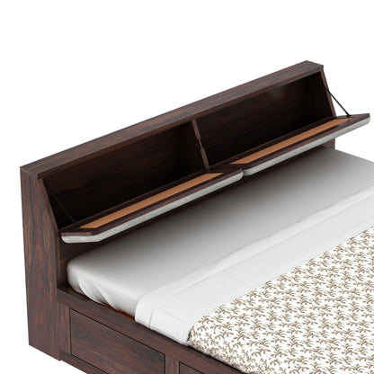 Sevilla Sheesham Bed With Box Storage - 3 Years Warranty