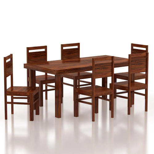 {"alt" => "Verlina Solid Sheesham Wood 6 Seater Dining Table Set - 3 Years Warranty"}