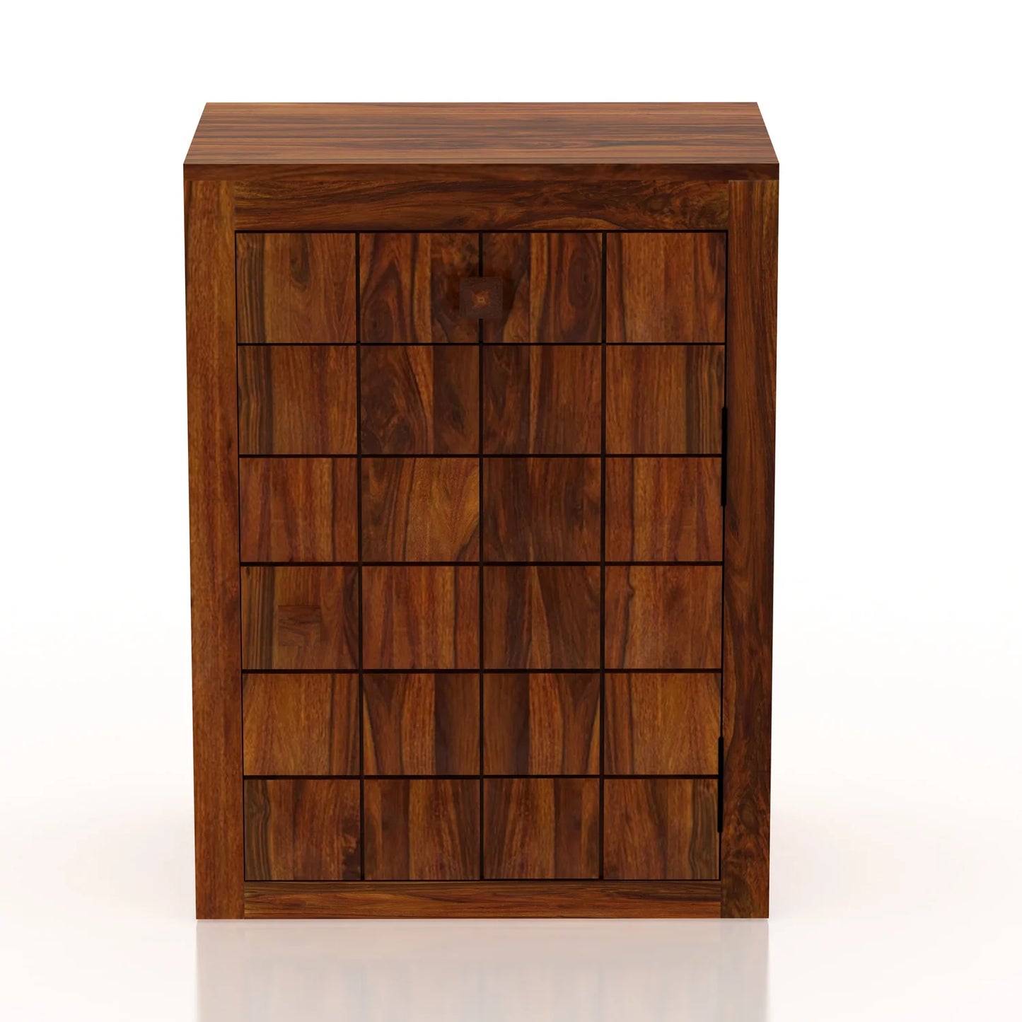 Treso Sheesham Bedside With Drawer And Door Storage - 3 Years Warranty