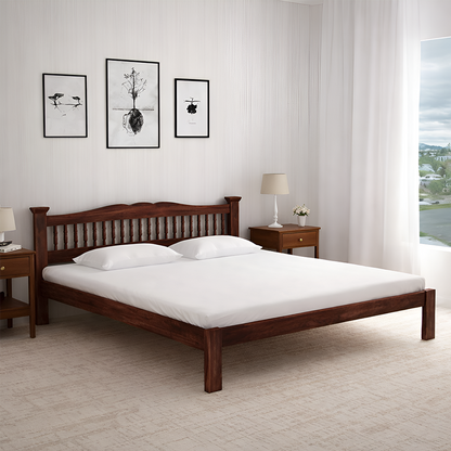 Wood Bed Without Storage | Wood Double Bed Cot Bed For Bedroom Furniture | Sheesham