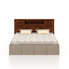 Maharaja Upholstered Bed with Wooden Headboard Storage and Box Storage - 3 Years Warranty