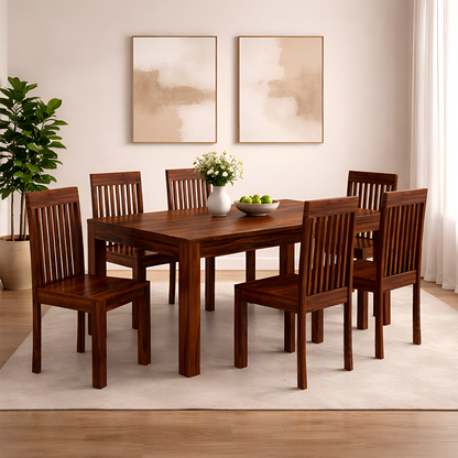 Rivaro Sheesham 6 Seater Dining Set - 3 Years Warranty