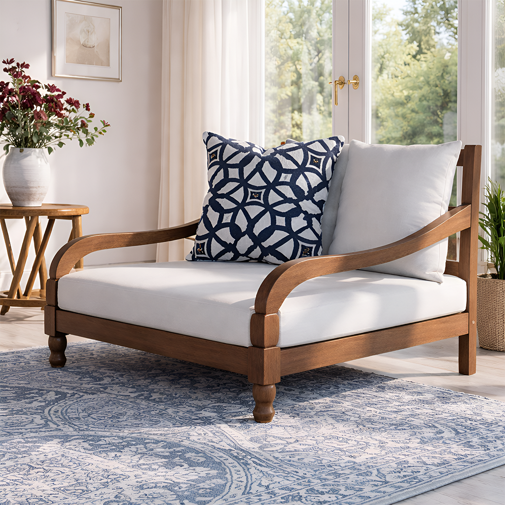 Rjart Armania Sheesham 2 Seater Lounge Sofa - 3 Years Warranty