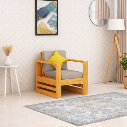 Rjart Lurid Sheesham Single Seater Sofa - 3 Years Warranty