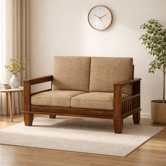Rjart Maharaja Sheesham 2 Seater Sofa - 3 Years Warranty