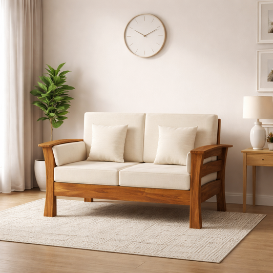 Rjart Nirvana Sheesham 2 Seater Sofa - 3 Years Warranty