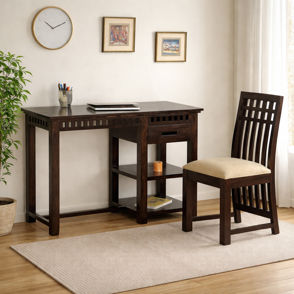 Rjart Solid Wood Kuber Writing / Study Table