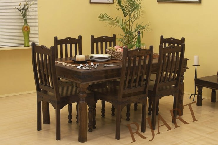 Rjart Solid Wood Dining Set With Bench
