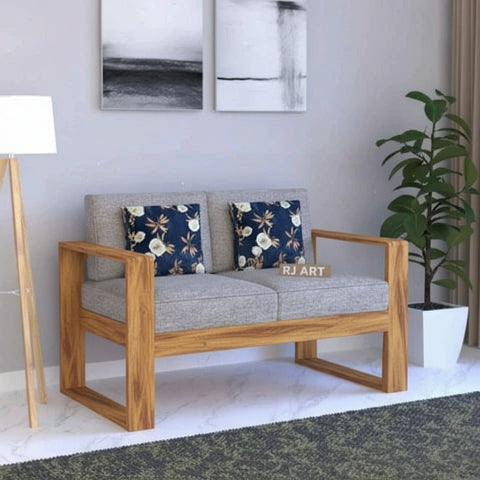 Rjart Euro Sheesham 2 Seater Sofa - 3 Years Warranty