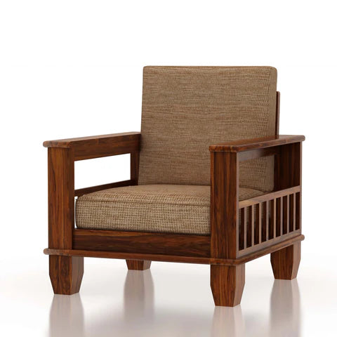 Rjart Maharaja Sheesham Single Seater Sofa - 3 Years Warranty