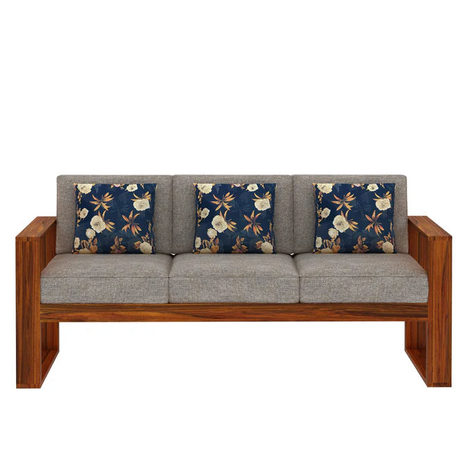 Rjart Euro Sheesham 3 Seater Sofa - 3 Years Warranty