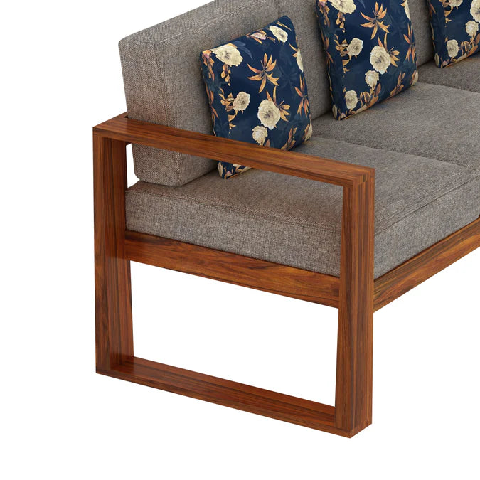 Rjart Euro Sheesham 3 Seater Sofa - 3 Years Warranty