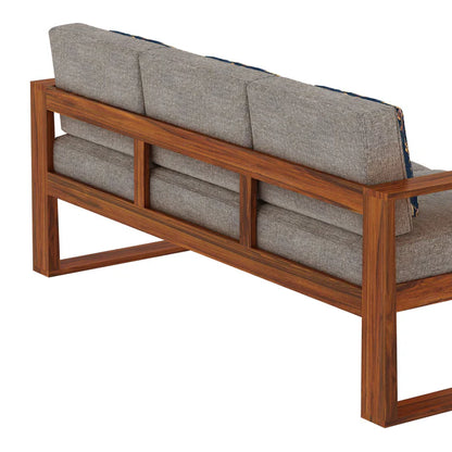 Rjart Euro Sheesham 3 Seater Sofa - 3 Years Warranty
