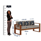 Rjart Euro Sheesham 3 Seater Sofa - 3 Years Warranty