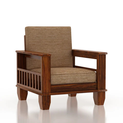 Rjart Maharaja Sheesham Single Seater Sofa - 3 Years Warranty