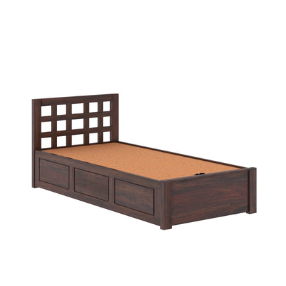 Simons Sheesham Single Bed With Box Storage - 3 Years Warranty