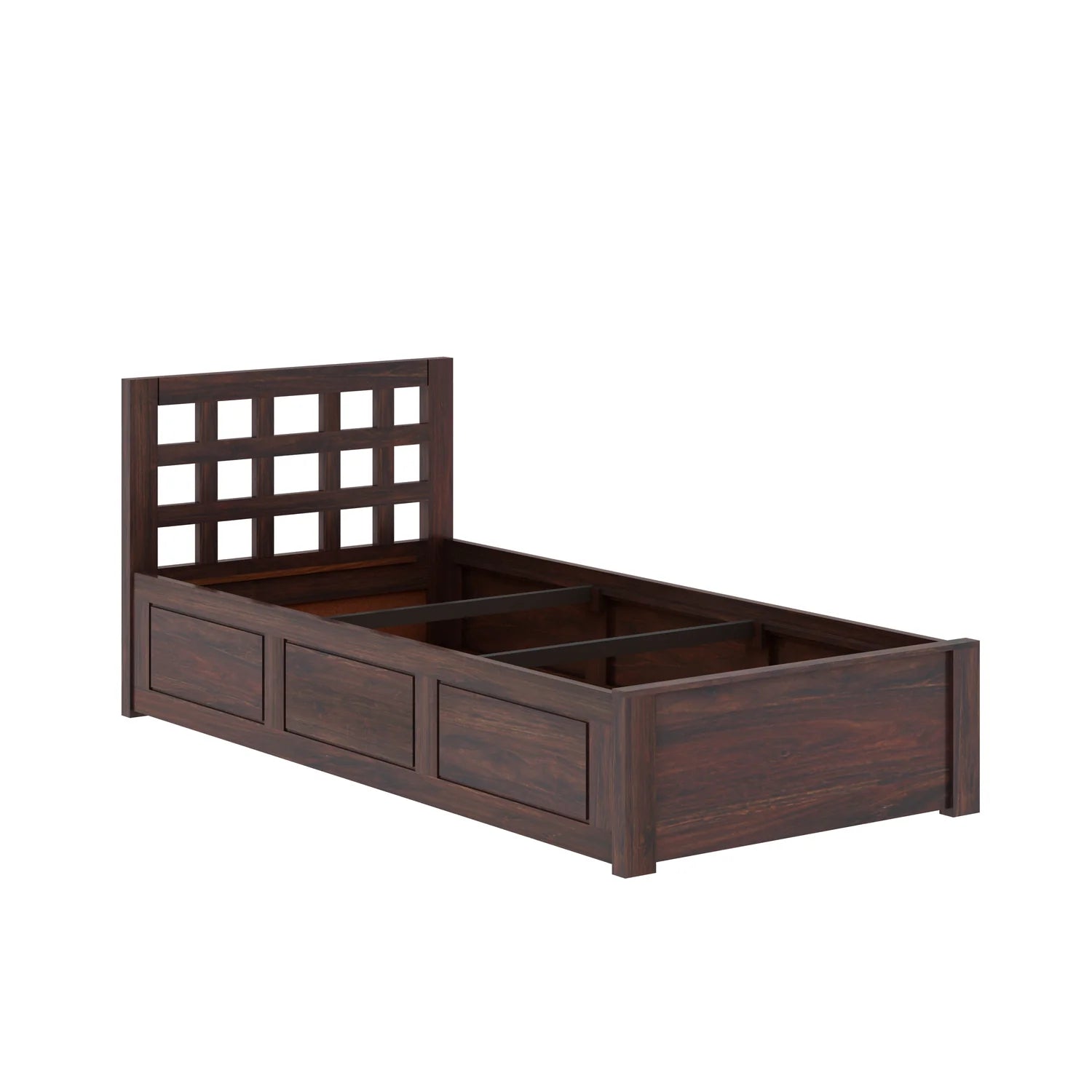 Simons Sheesham Single Bed With Box Storage - 3 Years Warranty