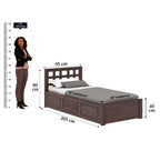 Simons Sheesham Single Bed With Box Storage - 3 Years Warranty