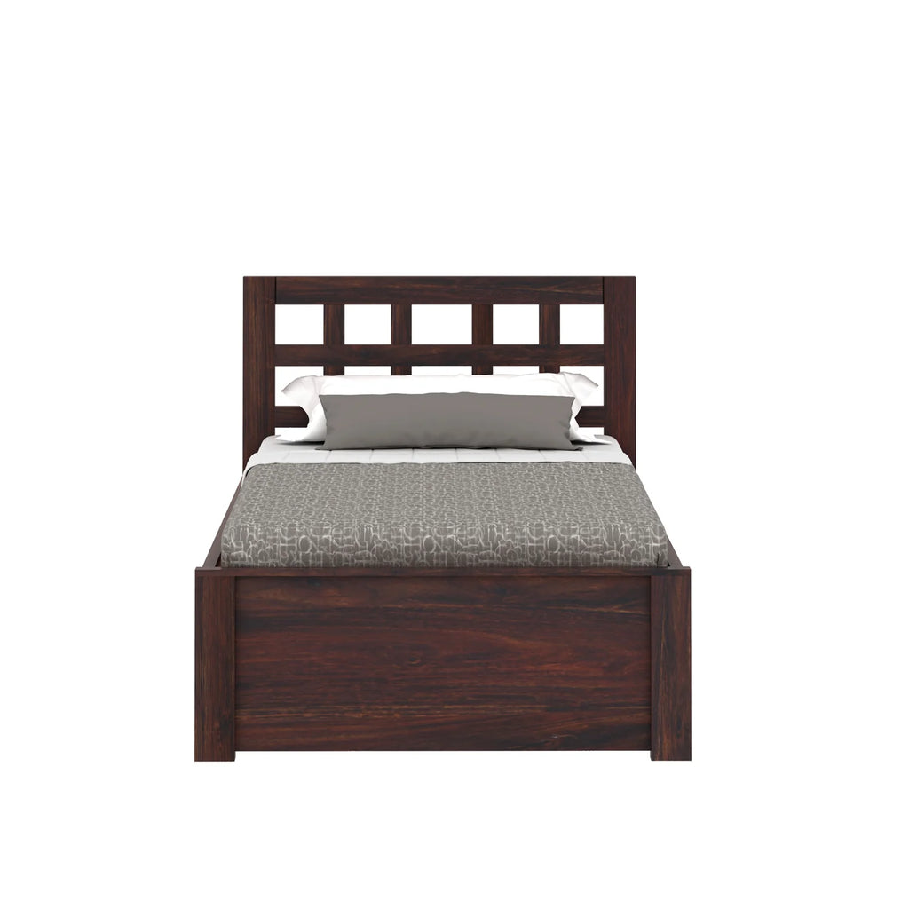 Simons Sheesham Single Bed With Box Storage - 3 Years Warranty