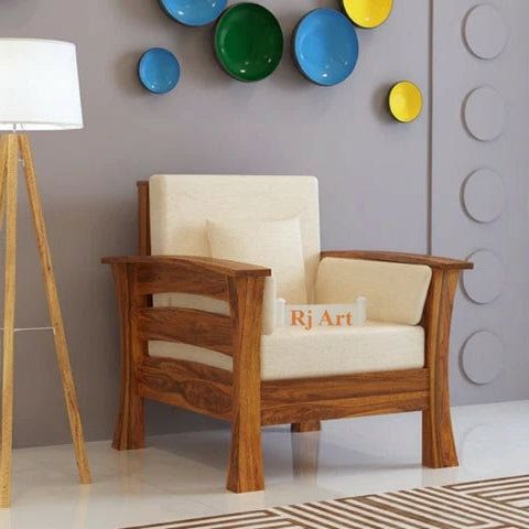 Rjart Nirvana Sheesham Single Seater Sofa - 3 Years Warranty