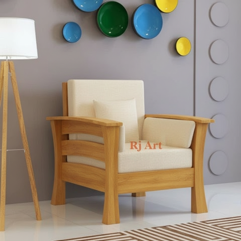 Rjart Nirvana Sheesham Single Seater Sofa - 3 Years Warranty