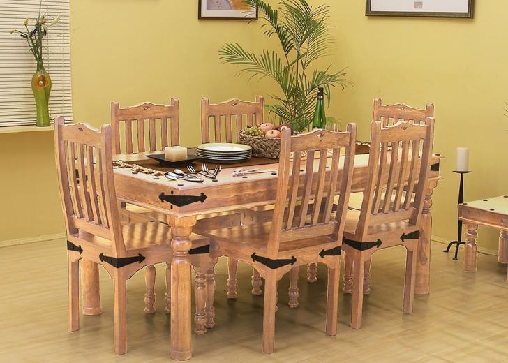 Rjart Solid Wood Dining Set With Bench