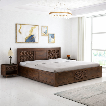 Tavon Sheesham Full Box Storage Bed - 3 Years Warranty