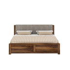 Rivaro Solid Sheesham Wood Bed With Box Storage - 3 years Warranty