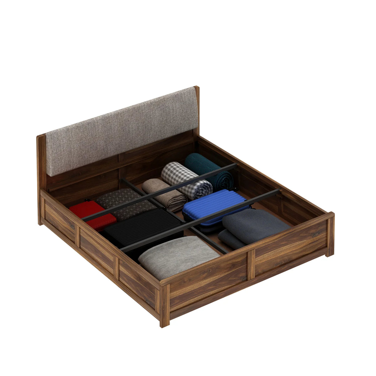 Rivaro Sheesham Bed With Box Storage - 3 Years Warranty