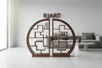 Rjart Solid Wood Cube Arch Bookcases