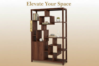 Rjart Solid Wood Cube Geo Bookcase