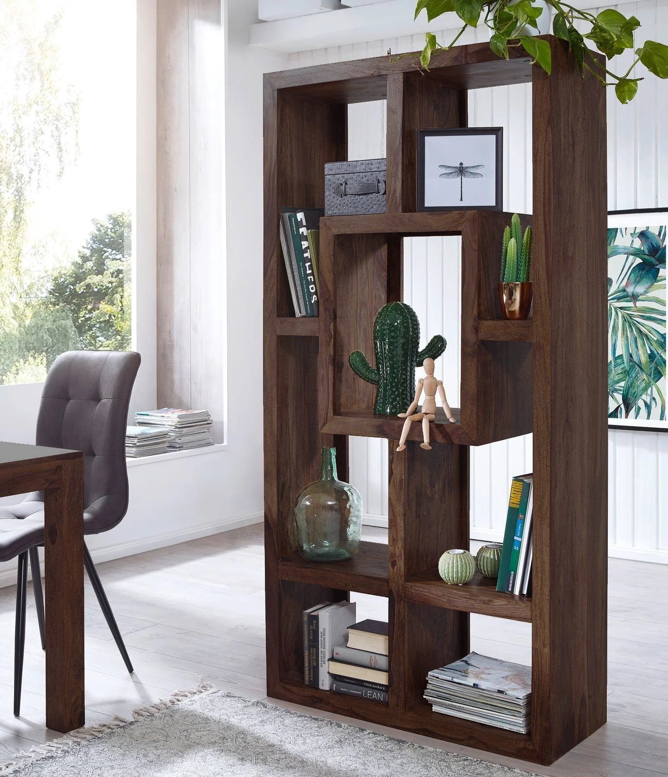 Rjart Solid Wood Multi-Unit Bookcase