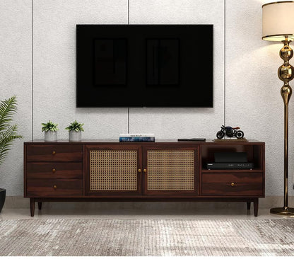 Rjart TV Stand for TV | Pre-Assembled TV Unit | Minimalist & Durable Entertainment Console