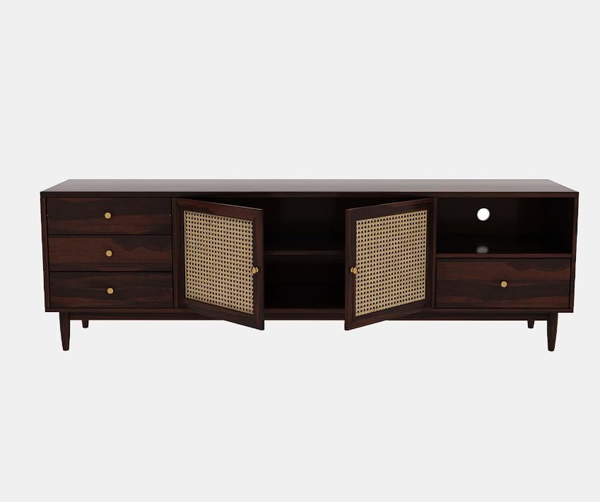 Rjart TV Stand for TV | Pre-Assembled TV Unit | Minimalist & Durable Entertainment Console