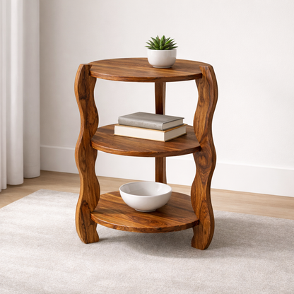 Zylin Sheesham Bedside Table - 3 Years Warranty