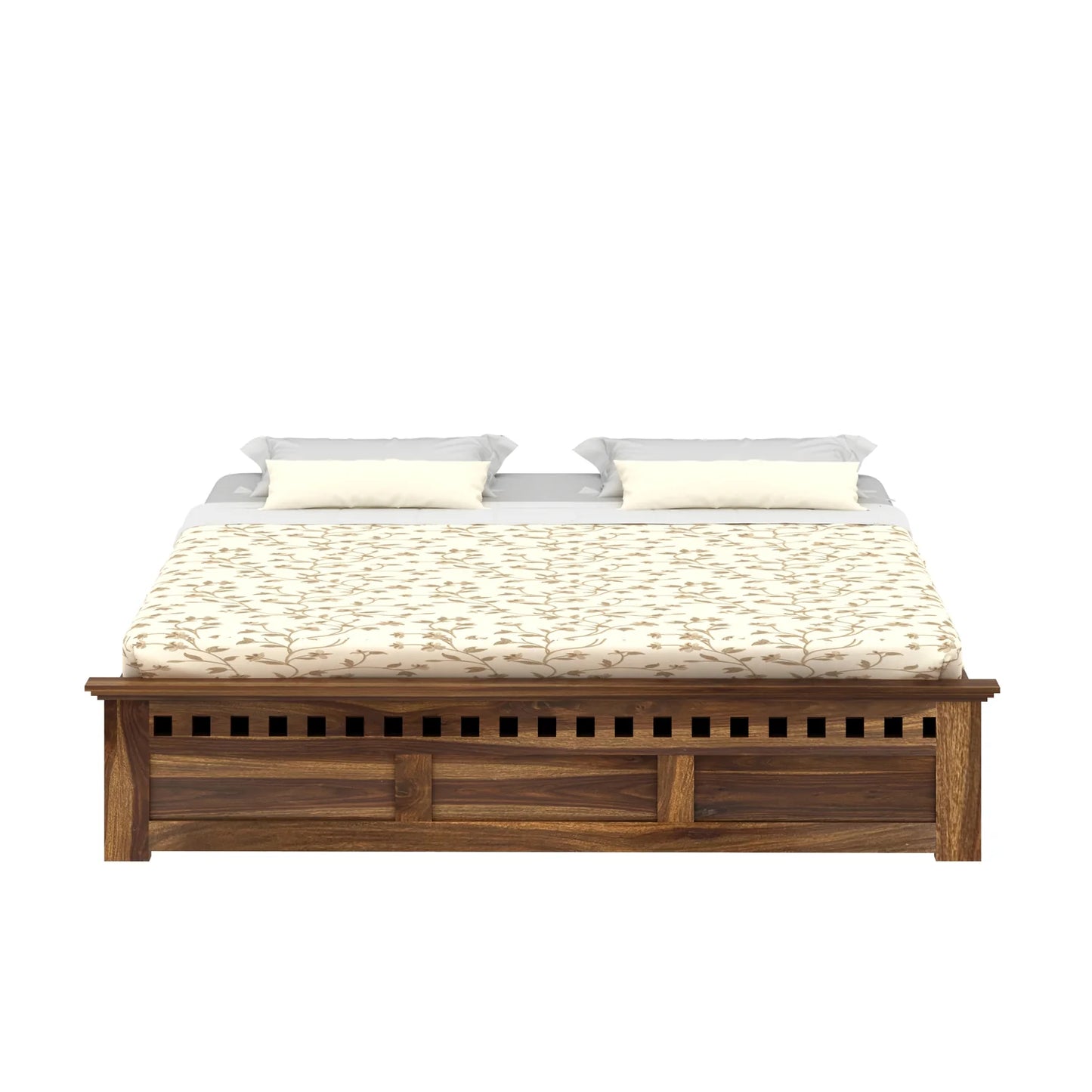 Savora Sheesham Bed With Box Storage Without Headboard - 3 Years Warranty