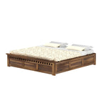 Savora Solid Sheesham Wood Bed With Box Storage Without Headboard - 3 years Warranty