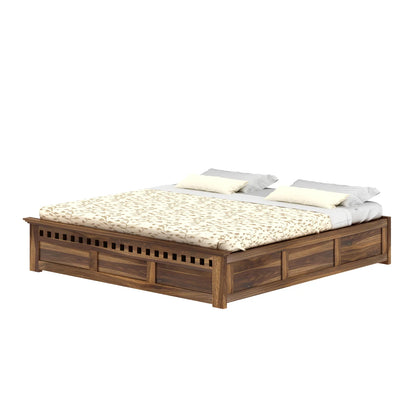 Savora Sheesham Bed With Box Storage Without Headboard - 3 Years Warranty