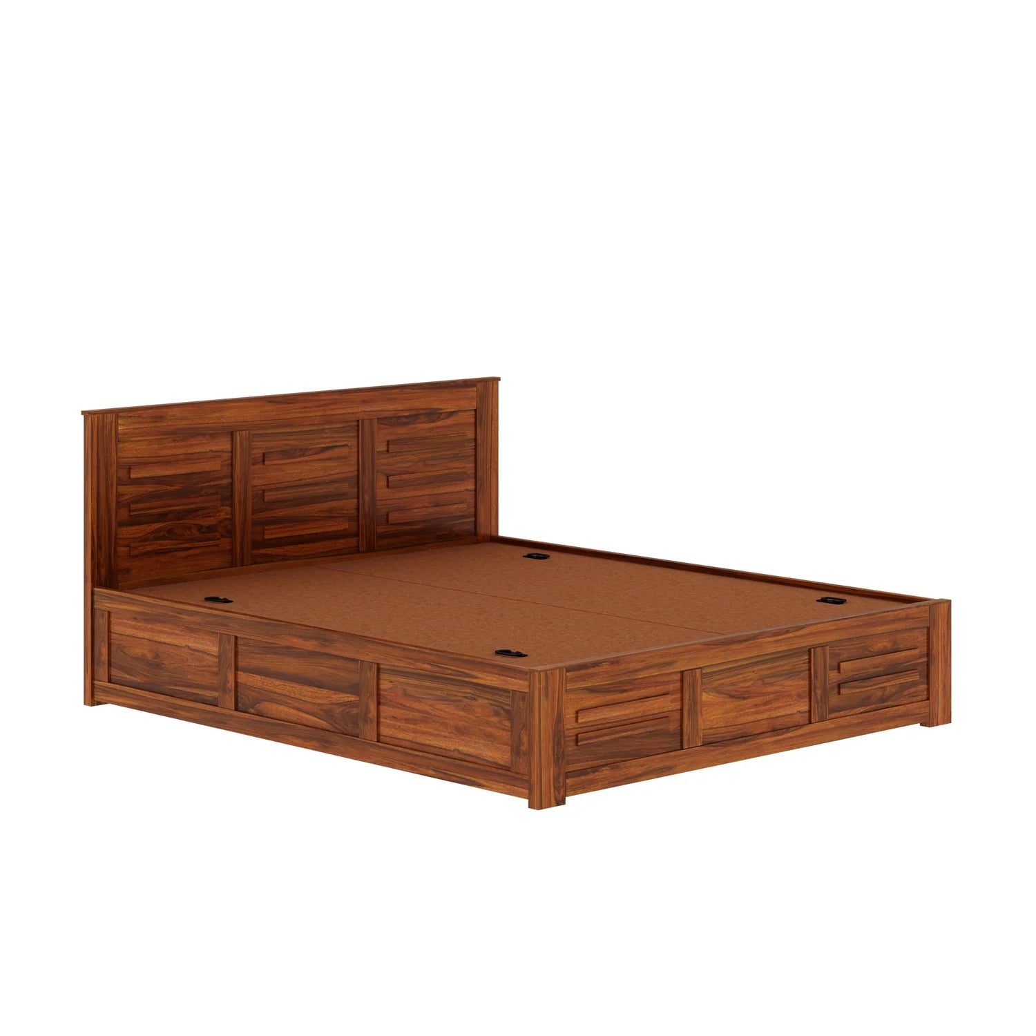 Oslen Solid Sheesham Wood Box Storage Bed - 3 years Warranty