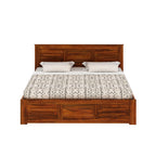 Oslen Solid Sheesham Wood Box Storage Bed - 3 years Warranty
