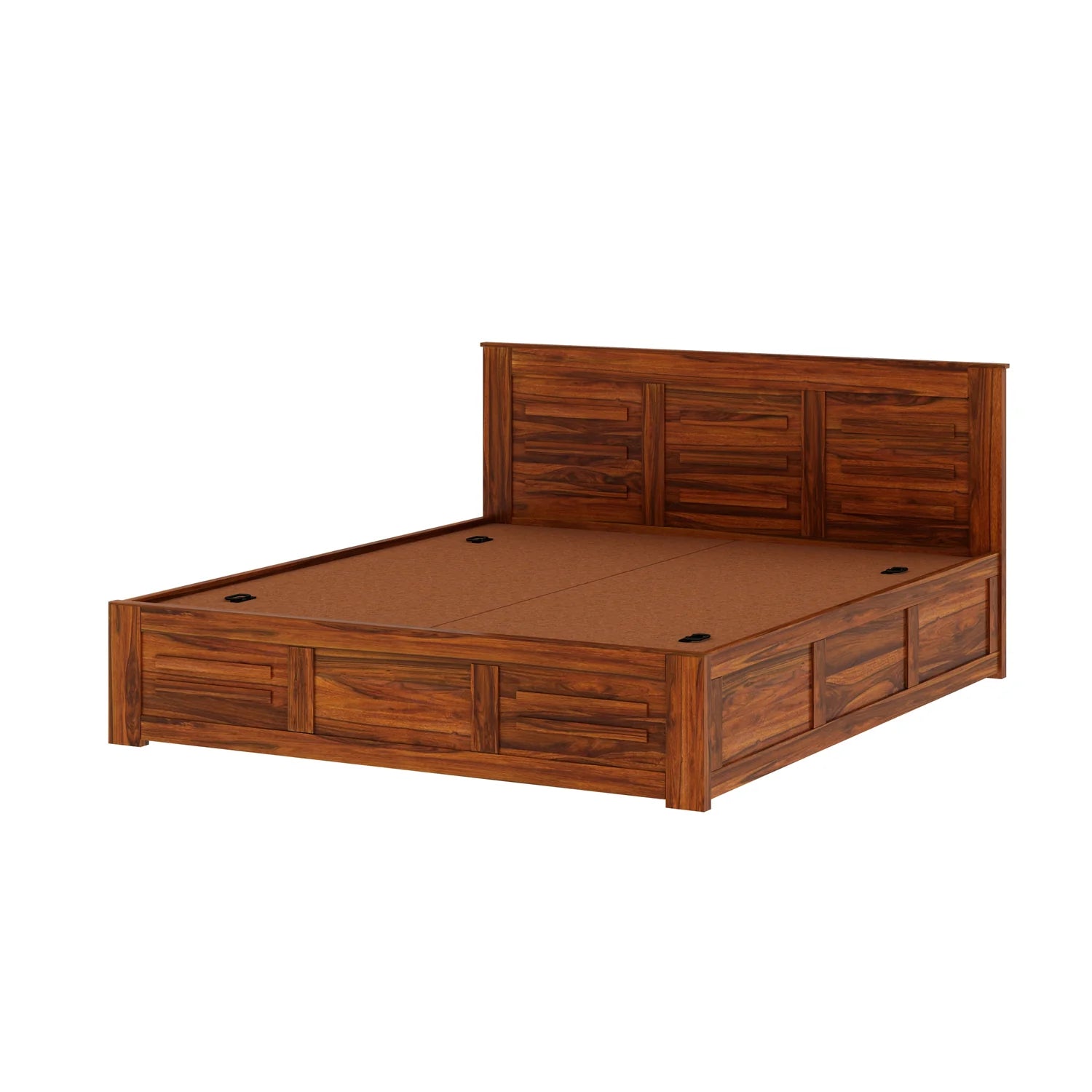 Oslen Solid Sheesham Wood Box Storage Bed - 3 years Warranty